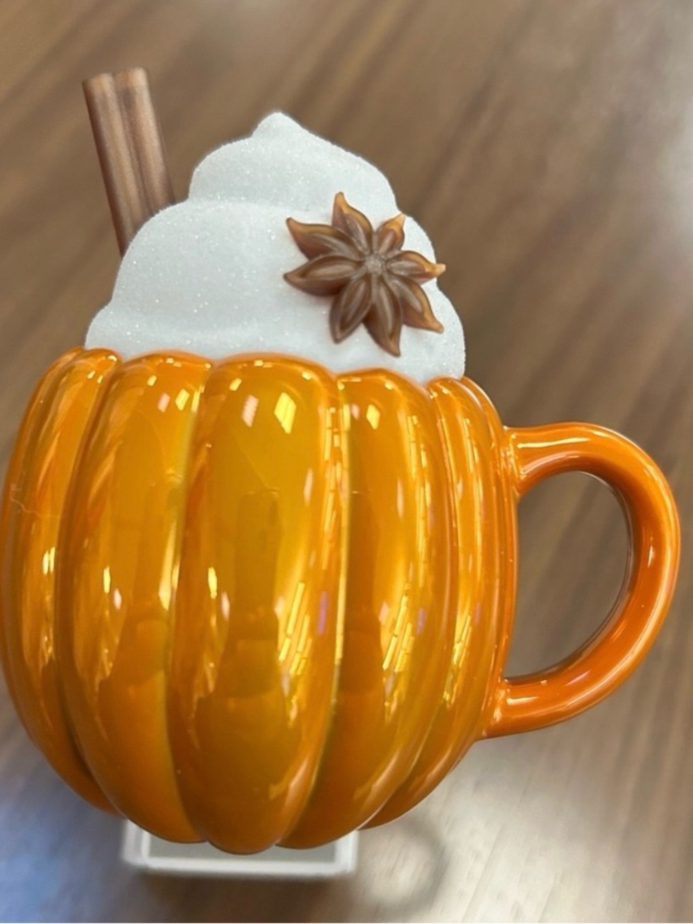 Bath & Body Works Orange Pumpkin Mug Wall Decor